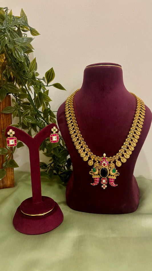 Rajasi Mayura Luxe Jadau Kundan Haaram Set