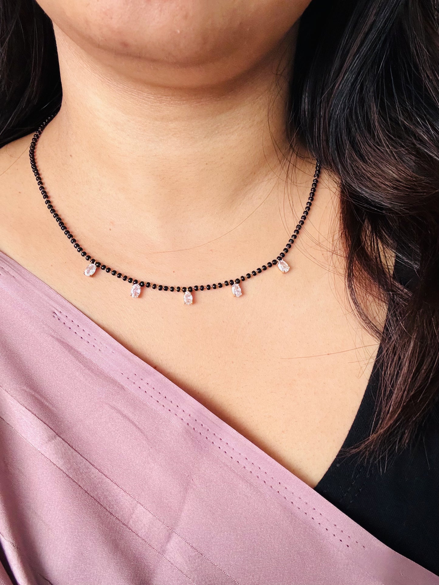 Aira Crystal Drop Mangalsutra