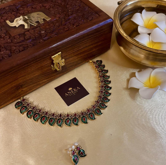 Antique Mango Motif Necklace Set.