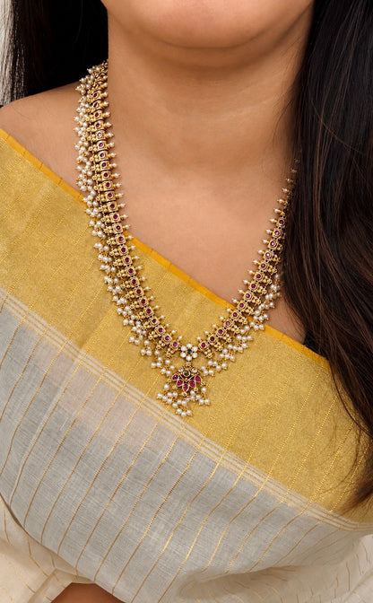 Vamika Premium Pearl Guttapusalu Haram Set