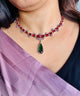 Ziva Emerald Drop AD Necklace Set