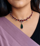 Ziva Emerald Drop AD Necklace Set