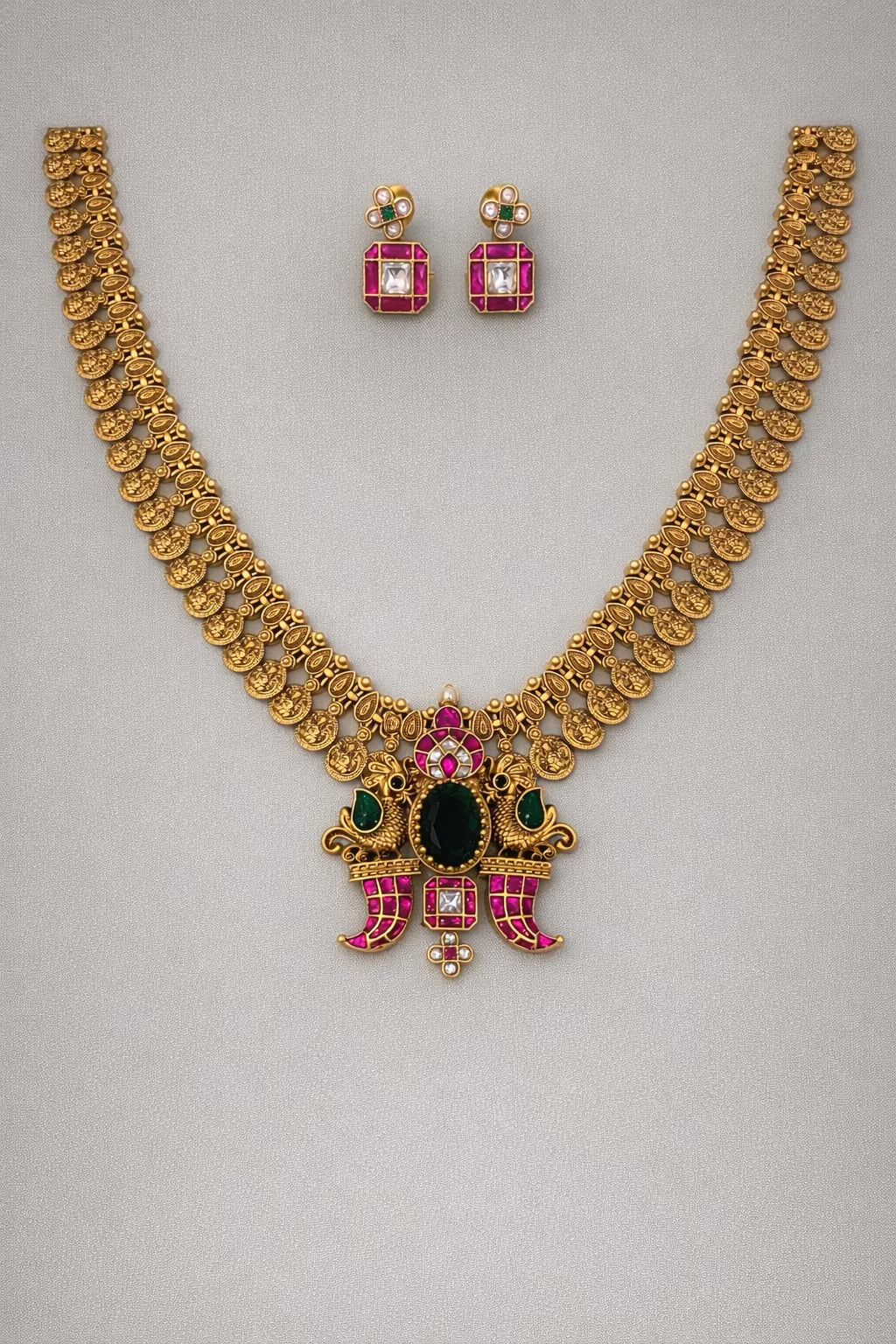 Rajasi Mayura Luxe Jadau Kundan Haaram Set