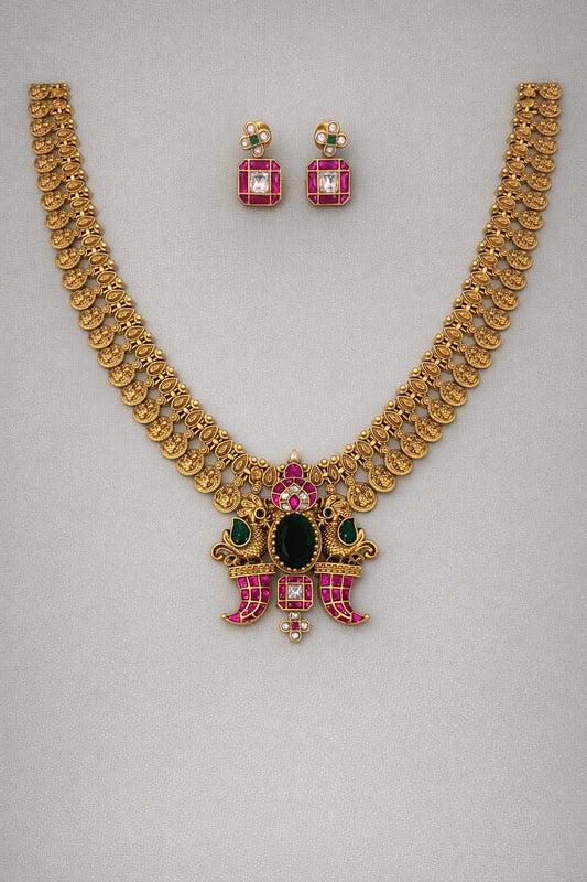 Rajasi Mayura Luxe Jadau Kundan Haaram Set