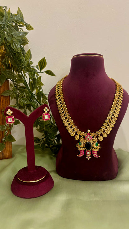 Rajasi Mayura Luxe Jadau Kundan Haaram Set