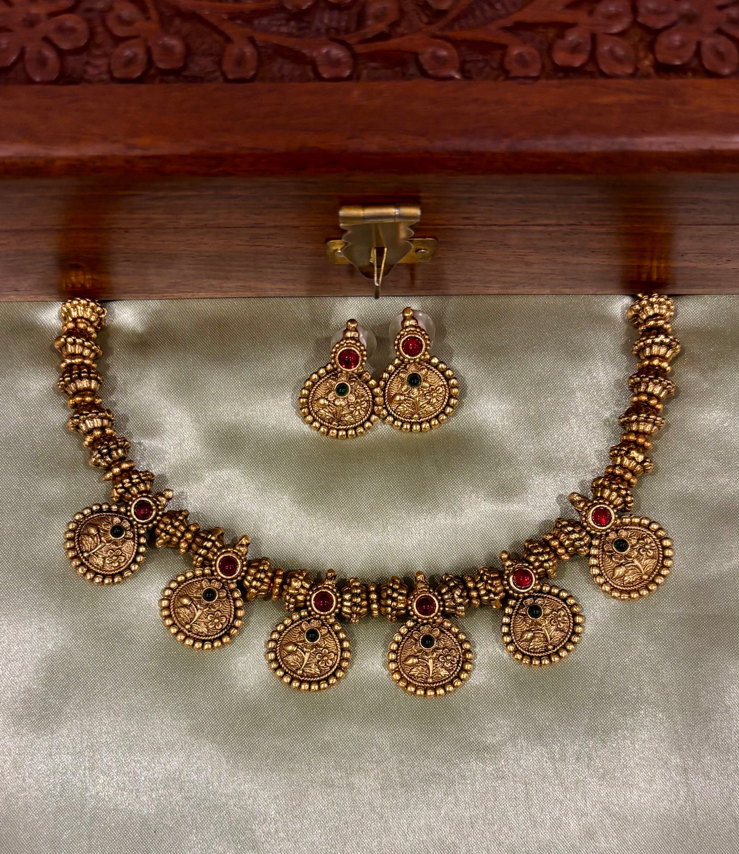 Yashodhara Antique Coin Necklace Set