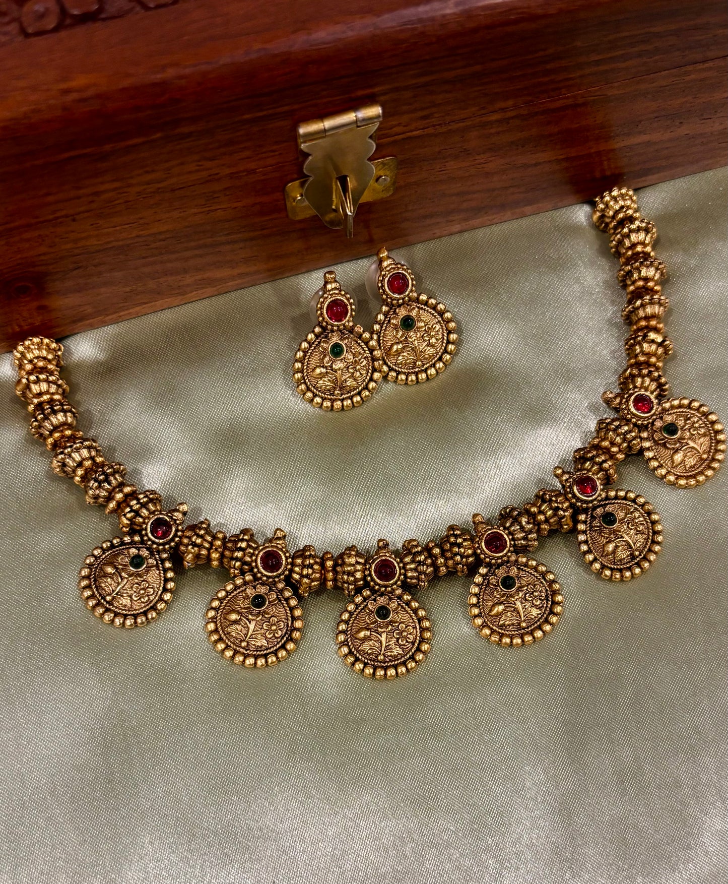 Yashodhara Antique Coin Necklace Set