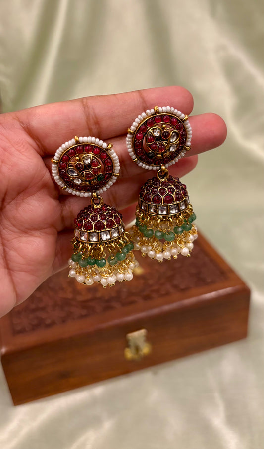Rudrani Pearl Jhumka Earrings