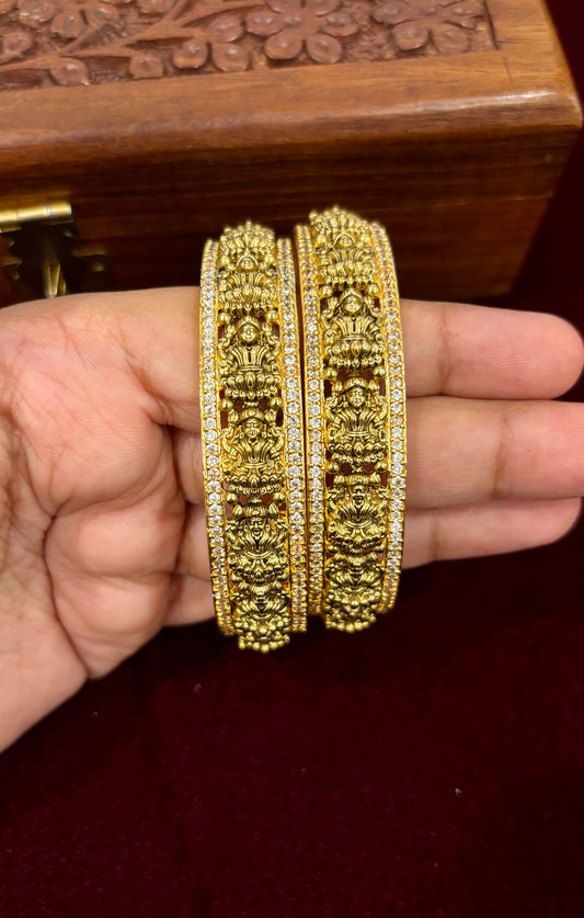 Lakshmika Temple AD Bangle (Set of 2)