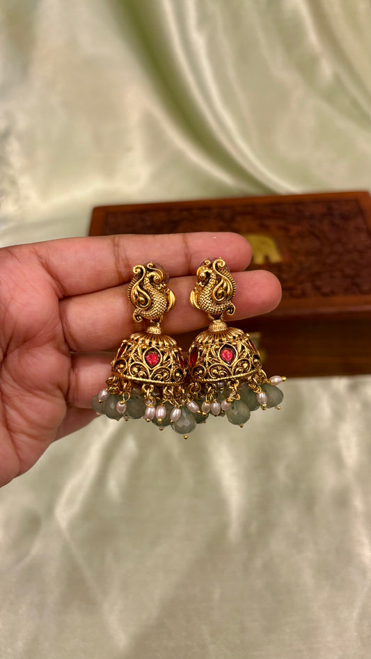 Sharvani Premium Antique Jhumkas