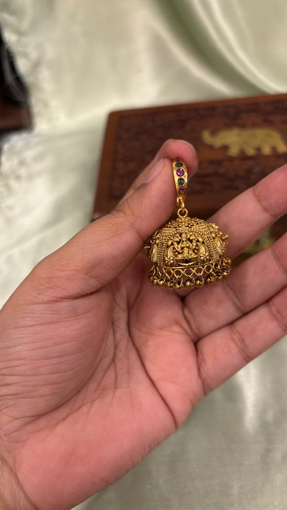 Lakshmi Premium Kemp Hanging Jhumkas