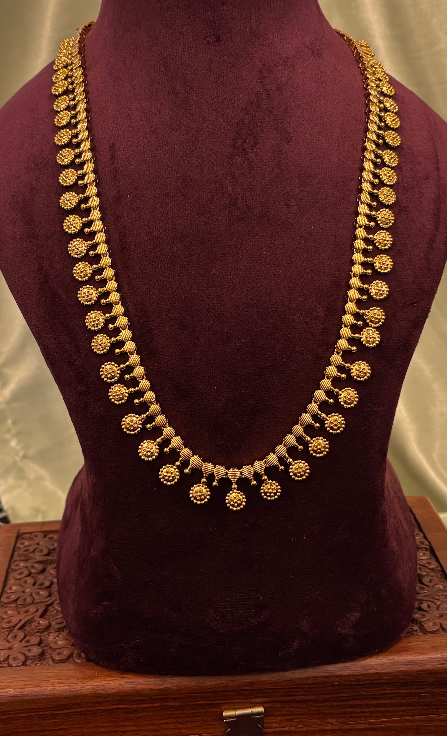 Vaidehi Kasu Long Necklace Set