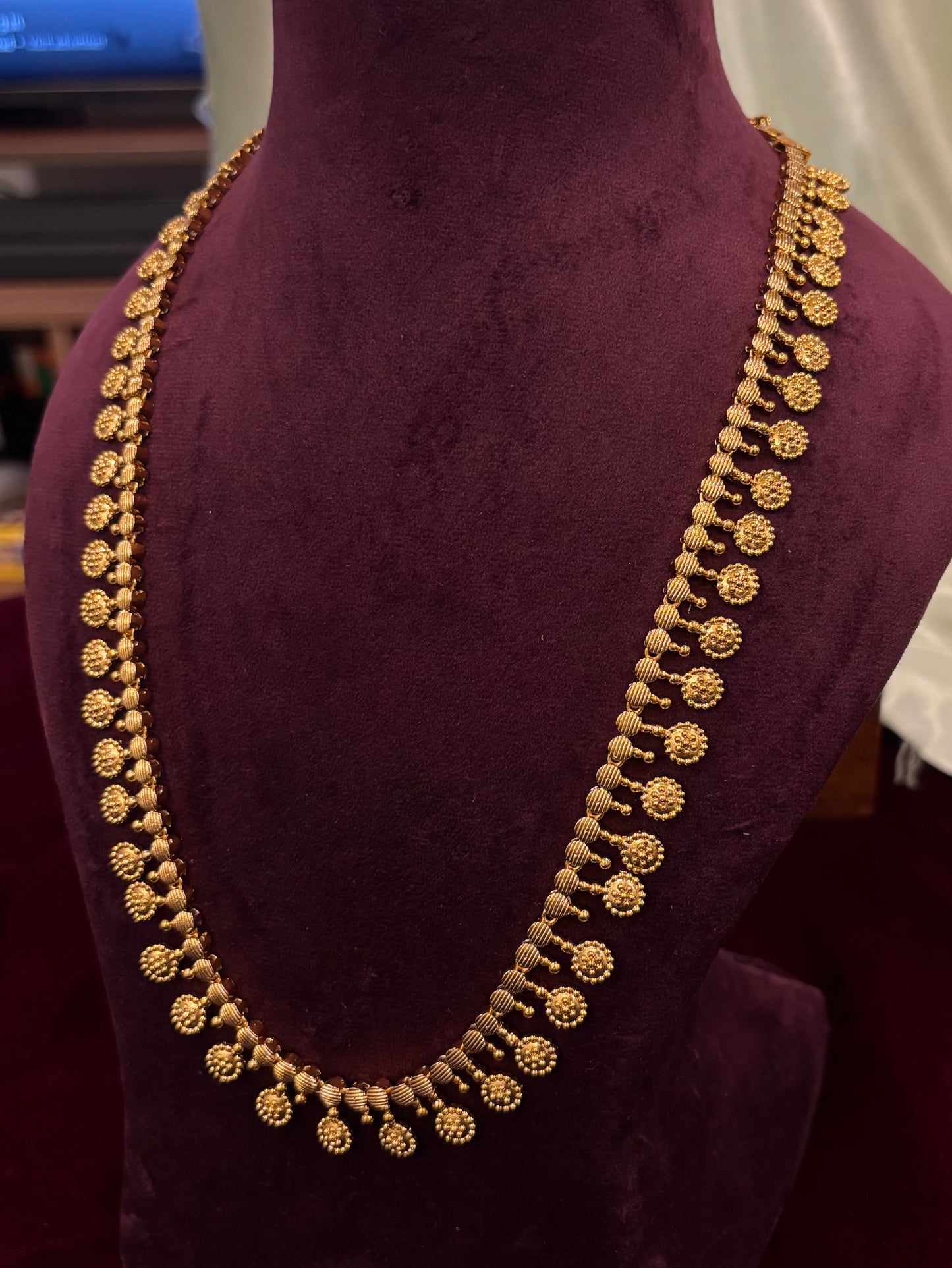 Vaidehi Kasu Long Necklace Set