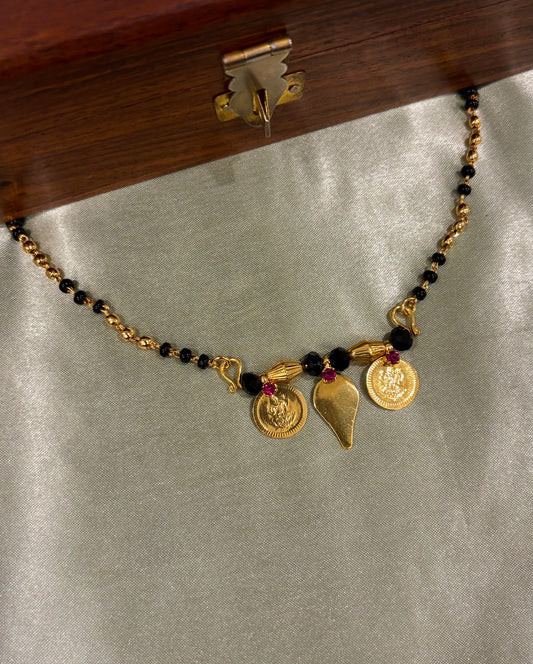 Rohini Gold Plated Karimani Ela Thali