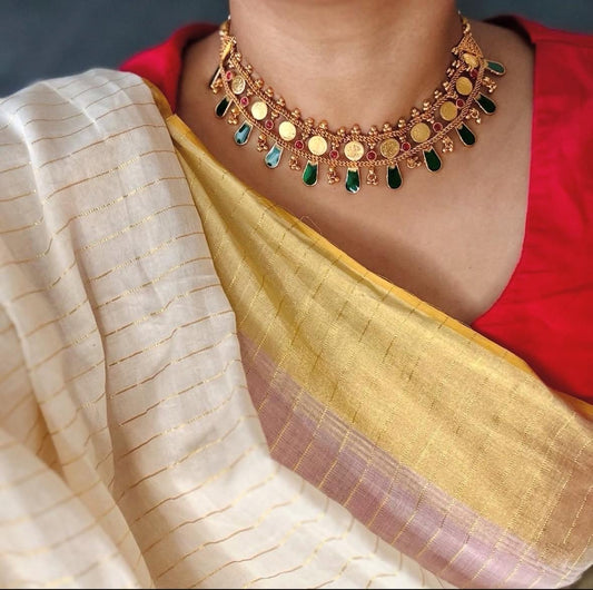 Varnika Palakka Necklace Set.