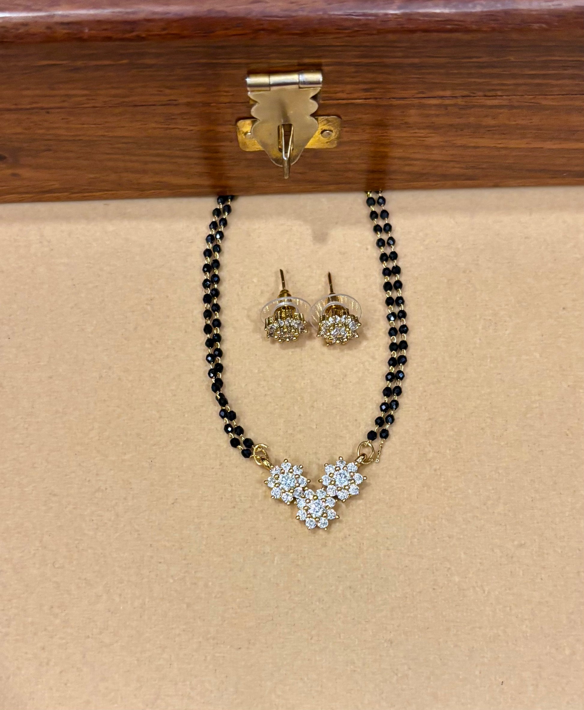 Kirthi Premium Floral AD Mangalsutra.