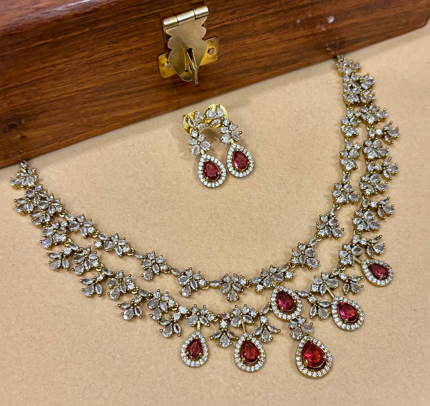 Aarinya Premium AD Necklace Set