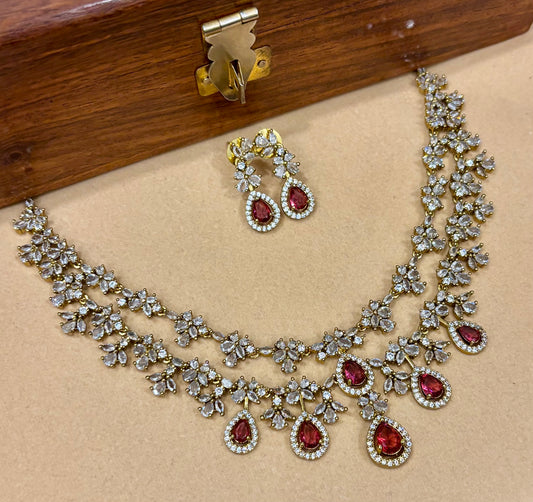 Aarinya Premium AD Necklace Set