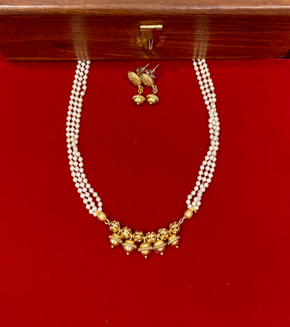 Mukta Long Pearl Haaram Set