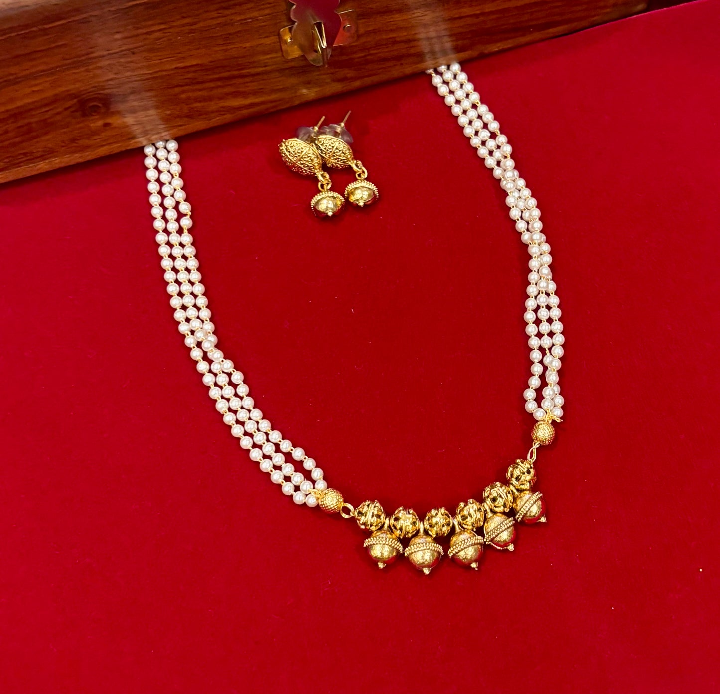 Mukta Long Pearl Haaram Set