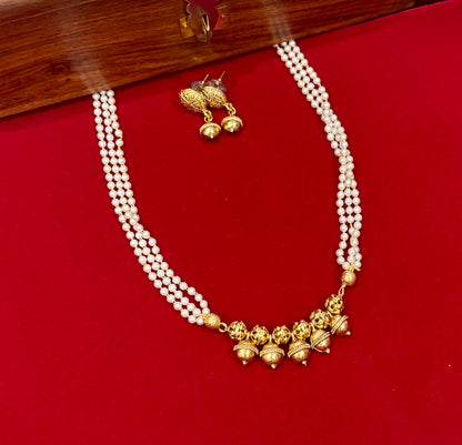 Mukta Long Pearl Haaram Set