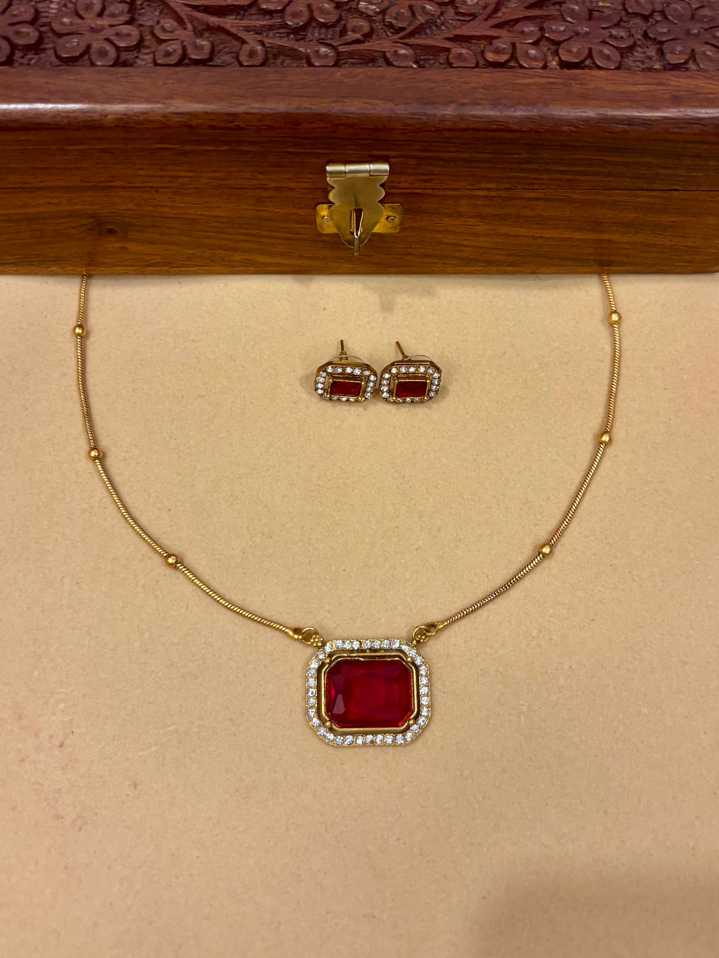 Ira Ruby Pendant Necklace.