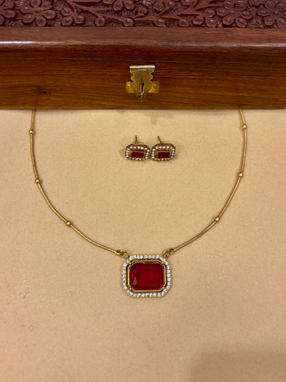 Ira Ruby Pendant Necklace.