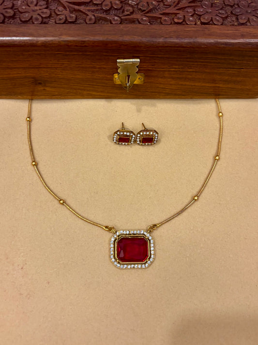 Ira Ruby Pendant Necklace.