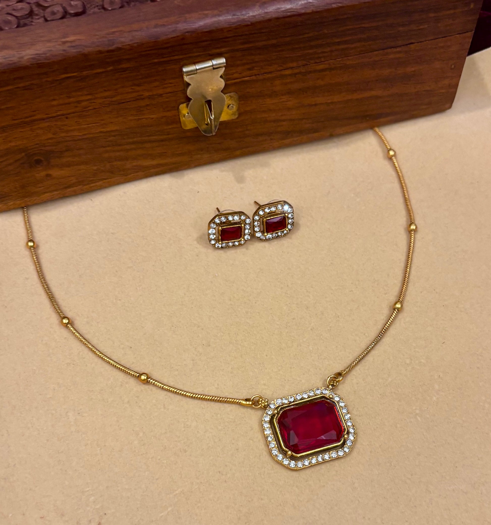 Ira Ruby Pendant Necklace.