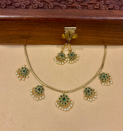 Devika Attigai Choker Set.
