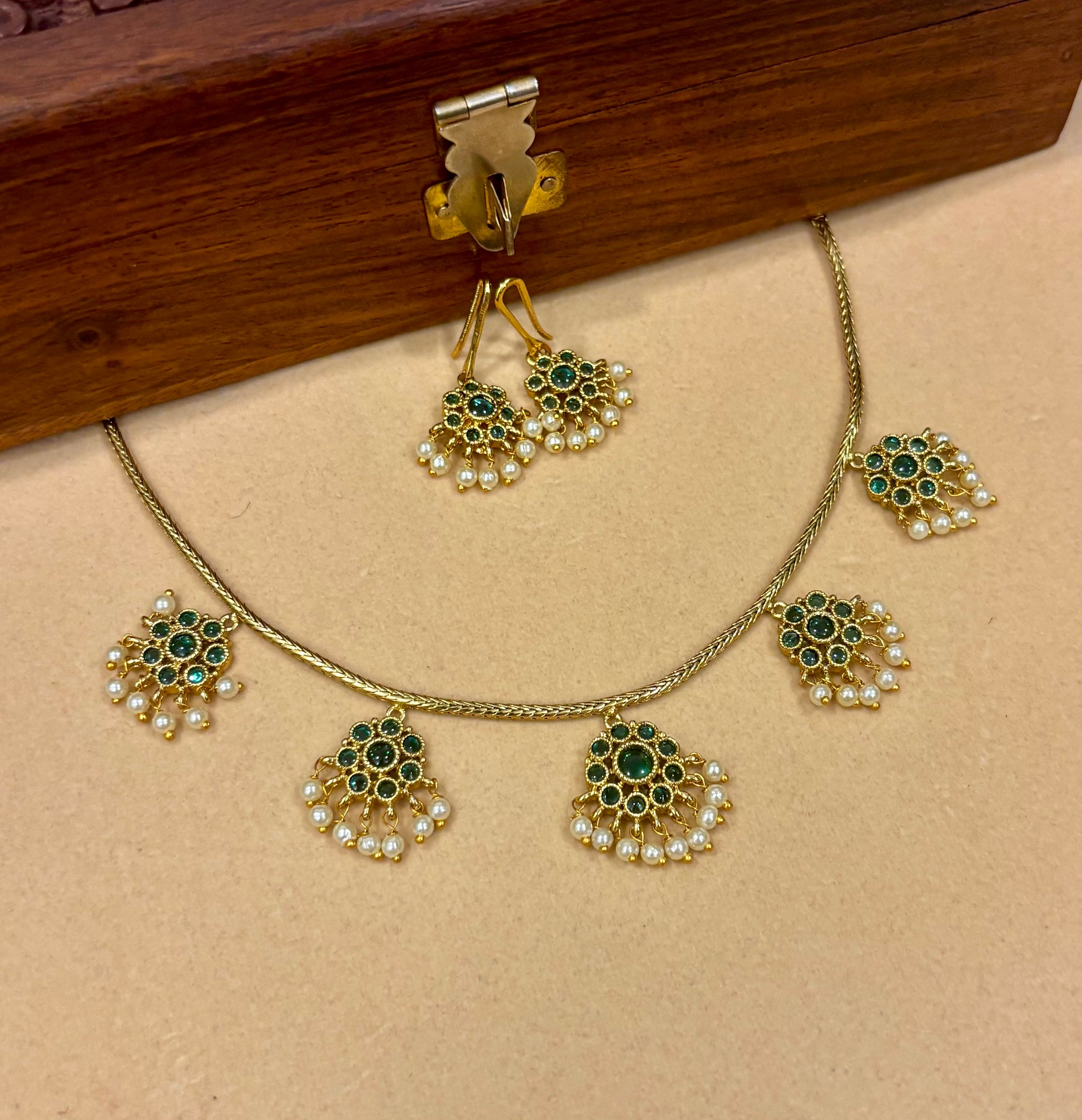 Devika Attigai Choker Set.