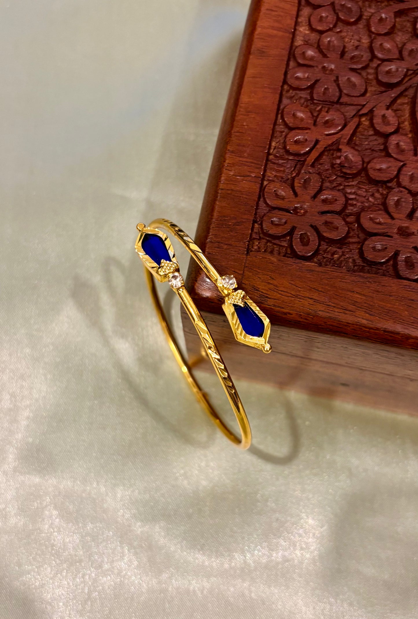 Harsha Gold Plated Adjustable Nagapadam Bangle Bracelet