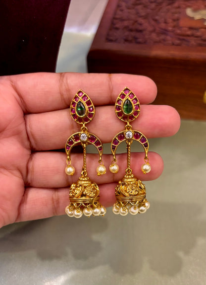Meenakshi Kemp Pearl Jhumkas
