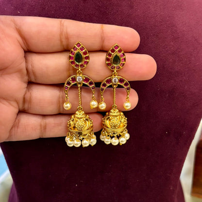 Meenakshi Kemp Pearl Jhumkas