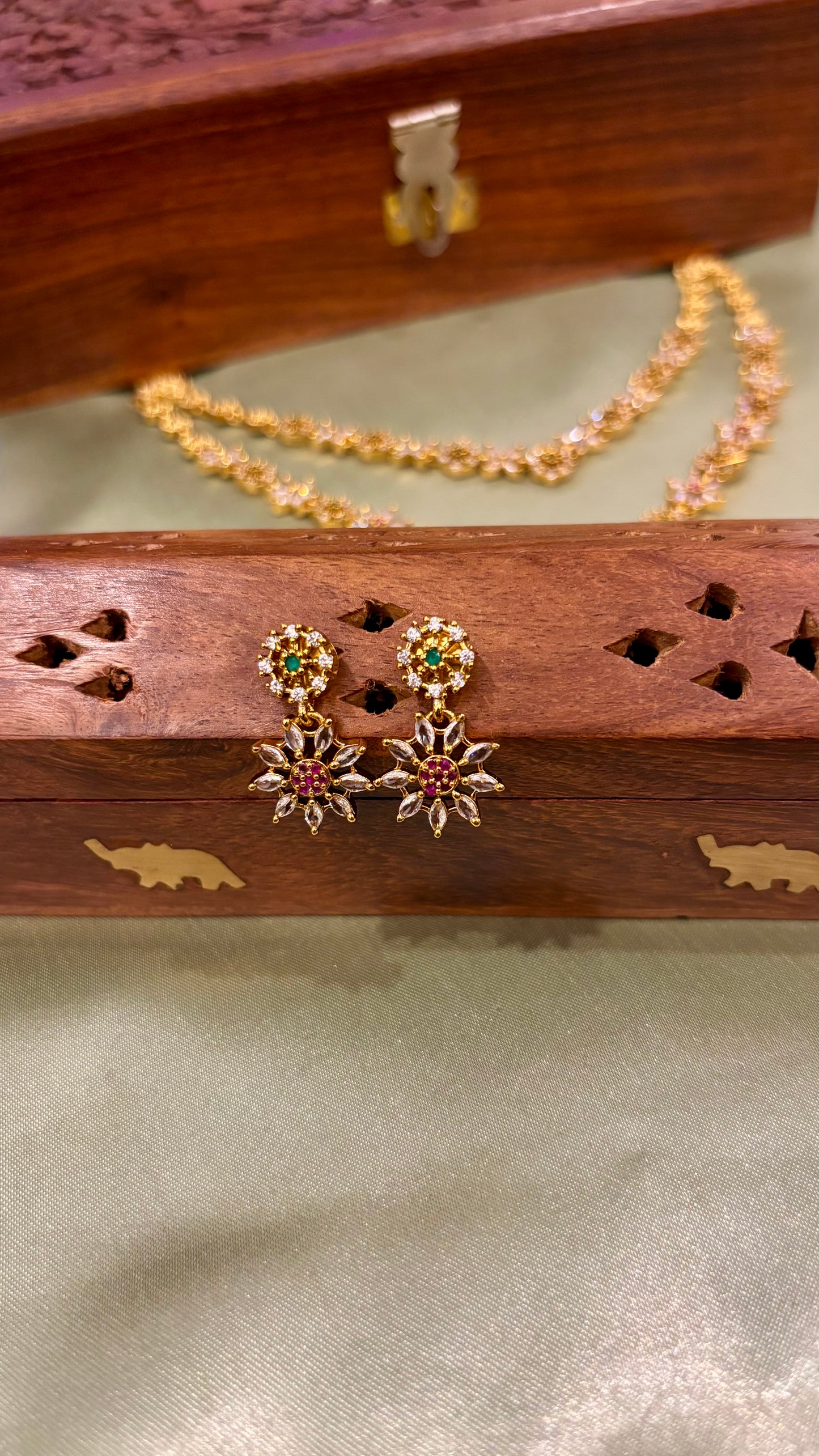 Pushpika Floral Layered Necklace Set