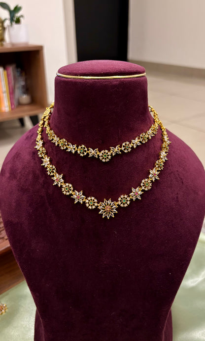 Pushpika Floral Layered Necklace Set