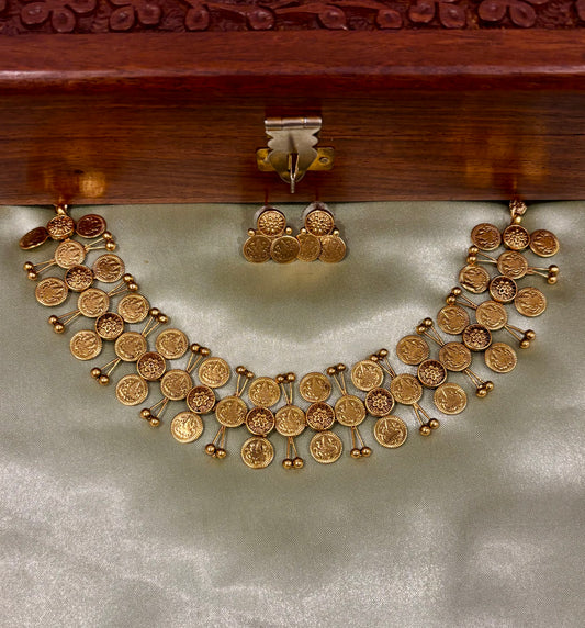Ishani Coin Motif Choker with Stud