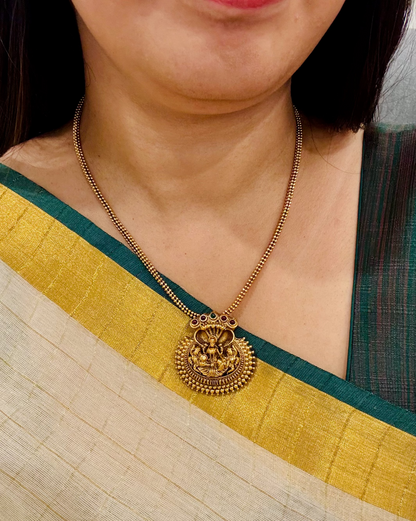 Lakshmi Ratna Antique Pendant Necklace.
