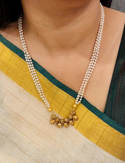Mukta Long Pearl Haaram Set