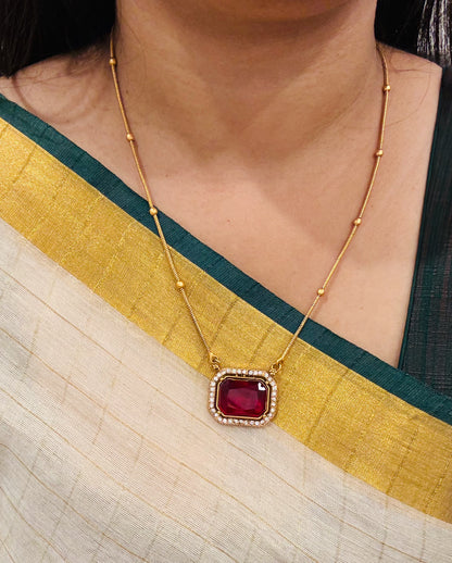 Ira Ruby Pendant Necklace.