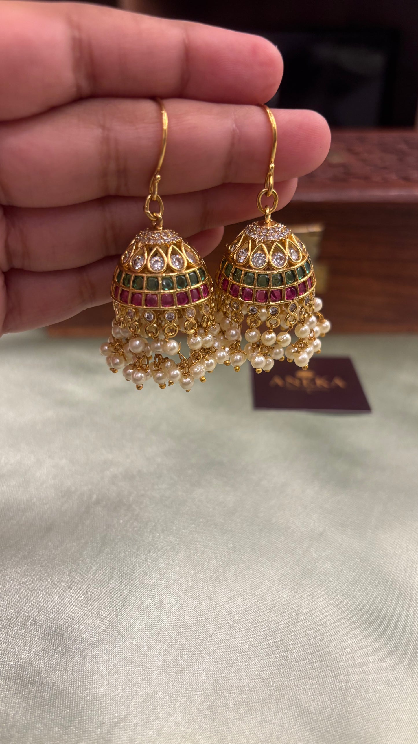 Meera Kemp Pearl Jhumka