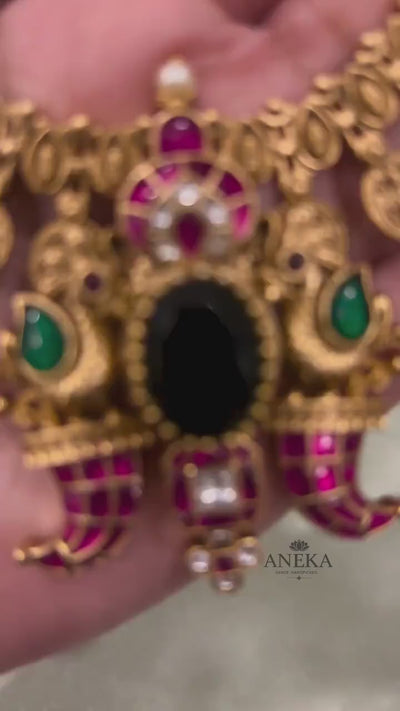 Rajasi Mayura Luxe Jadau Kundan Haaram Set